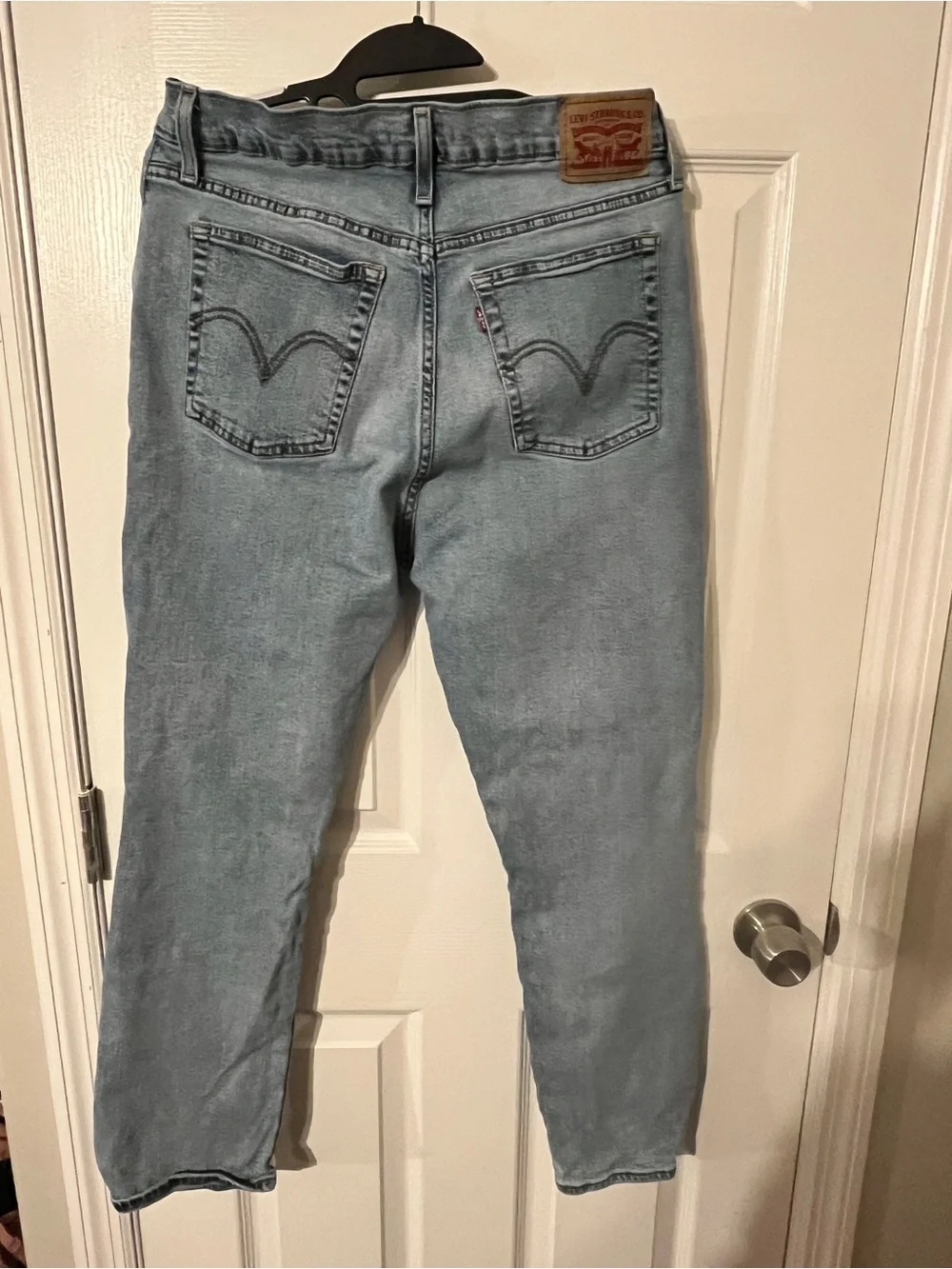 Levi's Light Blue Straight-Leg Distressed Jeans